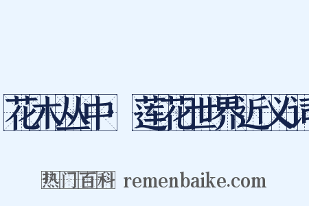 花木丛中·莲花世界近义词是什么意思的图片